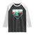 Baseball Home Plate Dripping Ice Cream Raglan Shirt Respect The Drip Social Club Sprinkles TS02 Black White Print Your Wear