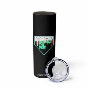 Baseball Home Plate Dripping Ice Cream Skinny Tumbler Respect The Drip Social Club Sprinkles TS02 Print Your Wear