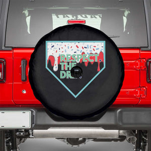 Baseball Home Plate Dripping Ice Cream Spare Tire Cover Respect The Drip Social Club Sprinkles TS02 Black Print Your Wear