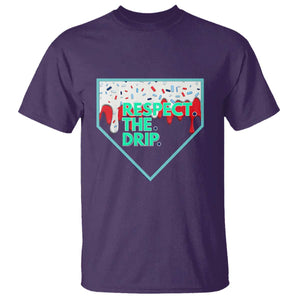 Baseball Home Plate Dripping Ice Cream T Shirt Respect The Drip Social Club Sprinkles TS02 Purple Print Your Wear