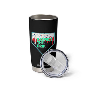 Baseball Home Plate Dripping Ice Cream Tumbler Cup Respect The Drip Social Club Sprinkles TS02 Print Your Wear