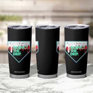 Baseball Home Plate Dripping Ice Cream Tumbler Cup Respect The Drip Social Club Sprinkles TS02 Print Your Wear