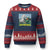 Funny Leprechaun Hold Your Horse Ugly Christmas Sweater Unicorn St Patrick's Day TS02 Navy Red Print Your Wear