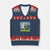 Funny Leprechaun Hold Your Horse V-Neck Knit Sweater Vest Unicorn St Patrick's Day TS02 Navy Red Print Your Wear