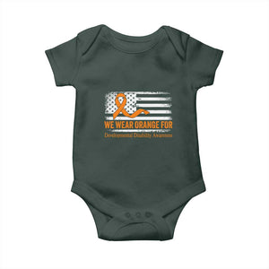 Developmental Disability Awareness Baby Onesie US American Flag We Wear Orange TS02 Print Your Wear