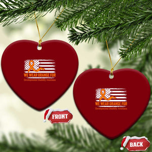 Developmental Disability Awareness Ceramic Ornament US American Flag We Wear Orange TS02 Print Your Wear