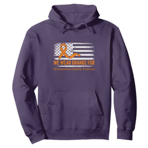Developmental Disability Awareness Hoodie US American Flag We Wear Orange TS02 Purple Print Your Wear