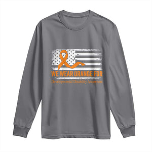 Developmental Disability Awareness Long Sleeve Shirt US American Flag We Wear Orange TS02 Charcoal Print Your Wear