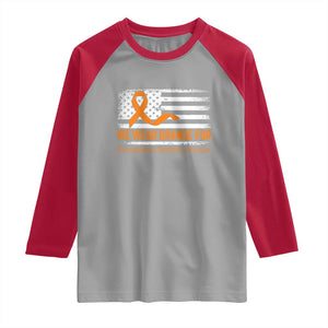 Developmental Disability Awareness Raglan Shirt US American Flag We Wear Orange TS02 Sport Gray Red Print Your Wear