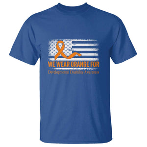 Developmental Disability Awareness T Shirt US American Flag We Wear Orange TS02 Royal Blue Print Your Wear