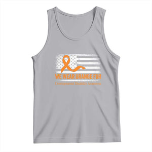 Developmental Disability Awareness Tank Top US American Flag We Wear Orange TS02 Athletic Heather Print Your Wear