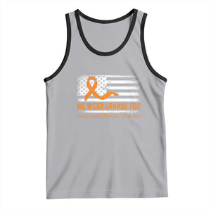 Developmental Disability Awareness Tank Top US American Flag We Wear Orange TS02 Athletic Heather Black Print Your Wear