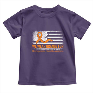 Developmental Disability Awareness Toddler T Shirt US American Flag We Wear Orange TS02 Purple Print Your Wear