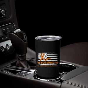 Developmental Disability Awareness Tumbler Cup US American Flag We Wear Orange TS02 Print Your Wear