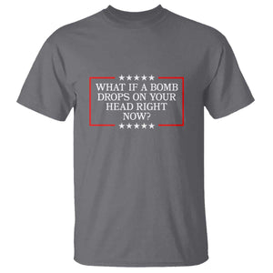 What If A Bomb Drops On Your Head Right Now T Shirt Trump 47 TS02 Charcoal Print Your Wear
