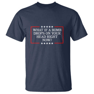 What If A Bomb Drops On Your Head Right Now T Shirt Trump 47 TS02 Navy Print Your Wear