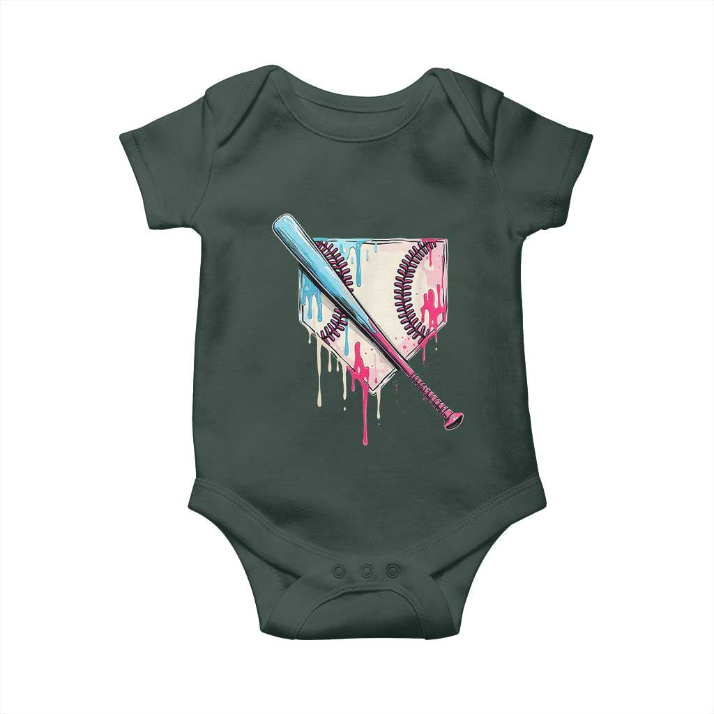 Baseball Home Plate Drip With Sprinkles Baby Onesie TS02 Print Your Wear