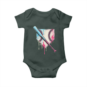 Baseball Home Plate Drip With Sprinkles Baby Onesie TS02 Print Your Wear