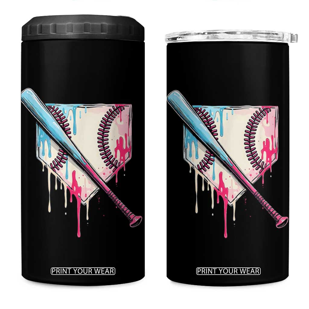 Baseball Home Plate Drip With Sprinkles 4 in 1 Can Cooler Tumbler TS02 One Size: 16 oz Black Print Your Wear
