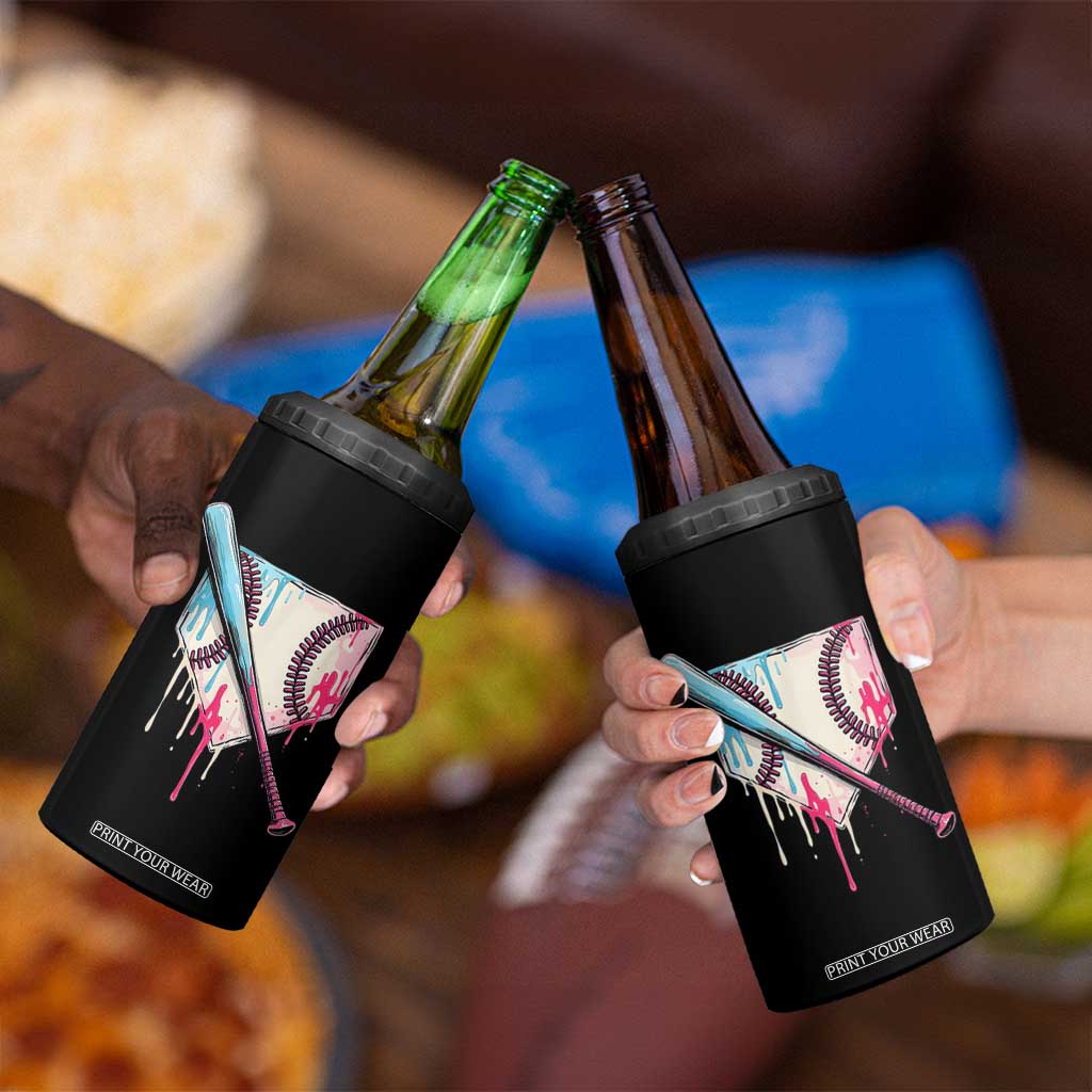 Baseball Home Plate Drip With Sprinkles 4 in 1 Can Cooler Tumbler TS02 Print Your Wear