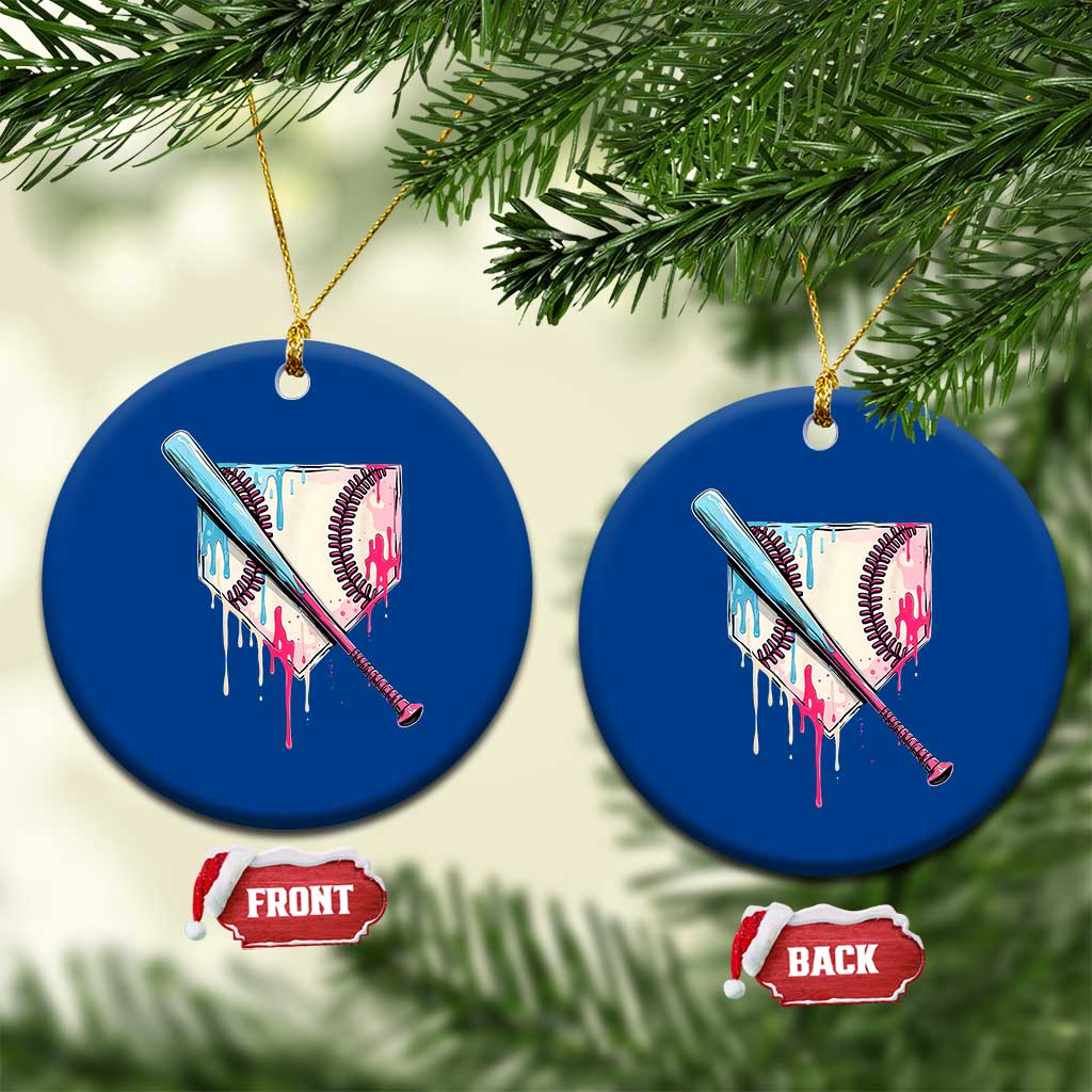 Baseball Home Plate Drip With Sprinkles Ceramic Ornament TS02 1pc Blue Print Your Wear