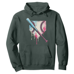 Baseball Home Plate Drip With Sprinkles Hoodie TS02 Dark Forest Green Print Your Wear