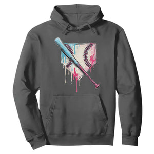 Baseball Home Plate Drip With Sprinkles Hoodie TS02 Dark Heather Print Your Wear