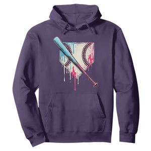 Baseball Home Plate Drip With Sprinkles Hoodie TS02 Purple Print Your Wear