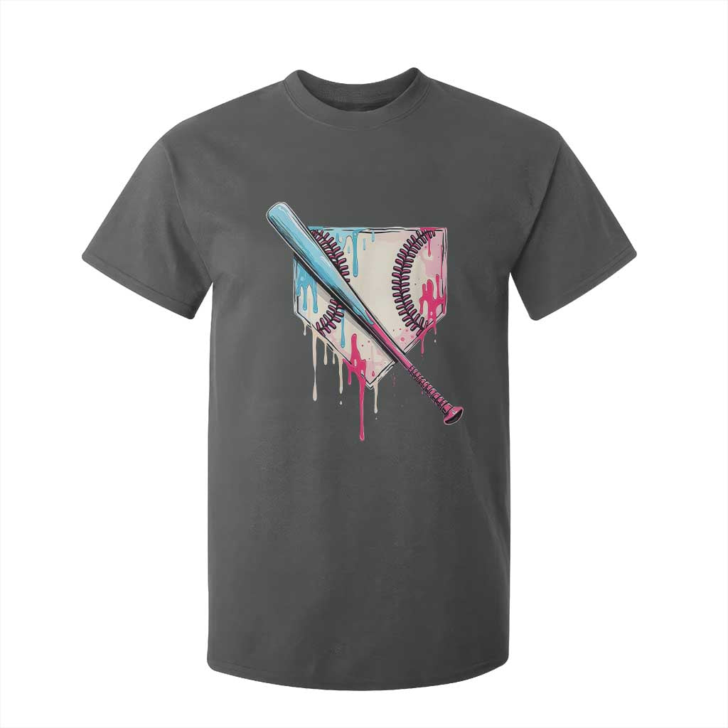 Baseball Home Plate Drip With Sprinkles T Shirt For Kid TS02 Dark Heather Print Your Wear