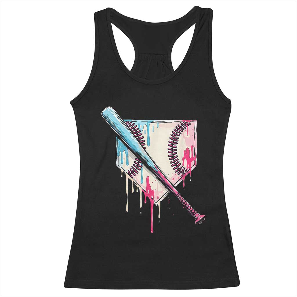 Baseball Home Plate Drip With Sprinkles Racerback Tank Top TS02 Black Print Your Wear