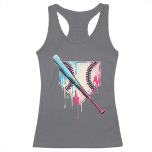 Baseball Home Plate Drip With Sprinkles Racerback Tank Top TS02 Charcoal Print Your Wear