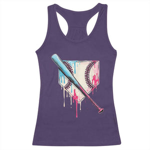 Baseball Home Plate Drip With Sprinkles Racerback Tank Top TS02 Purple Print Your Wear