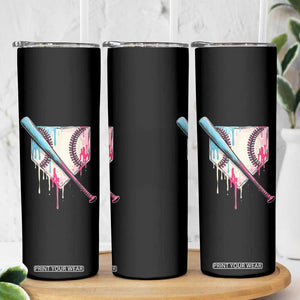 Baseball Home Plate Drip With Sprinkles Skinny Tumbler TS02 Print Your Wear