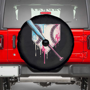 Baseball Home Plate Drip With Sprinkles Spare Tire Cover TS02 Black Print Your Wear