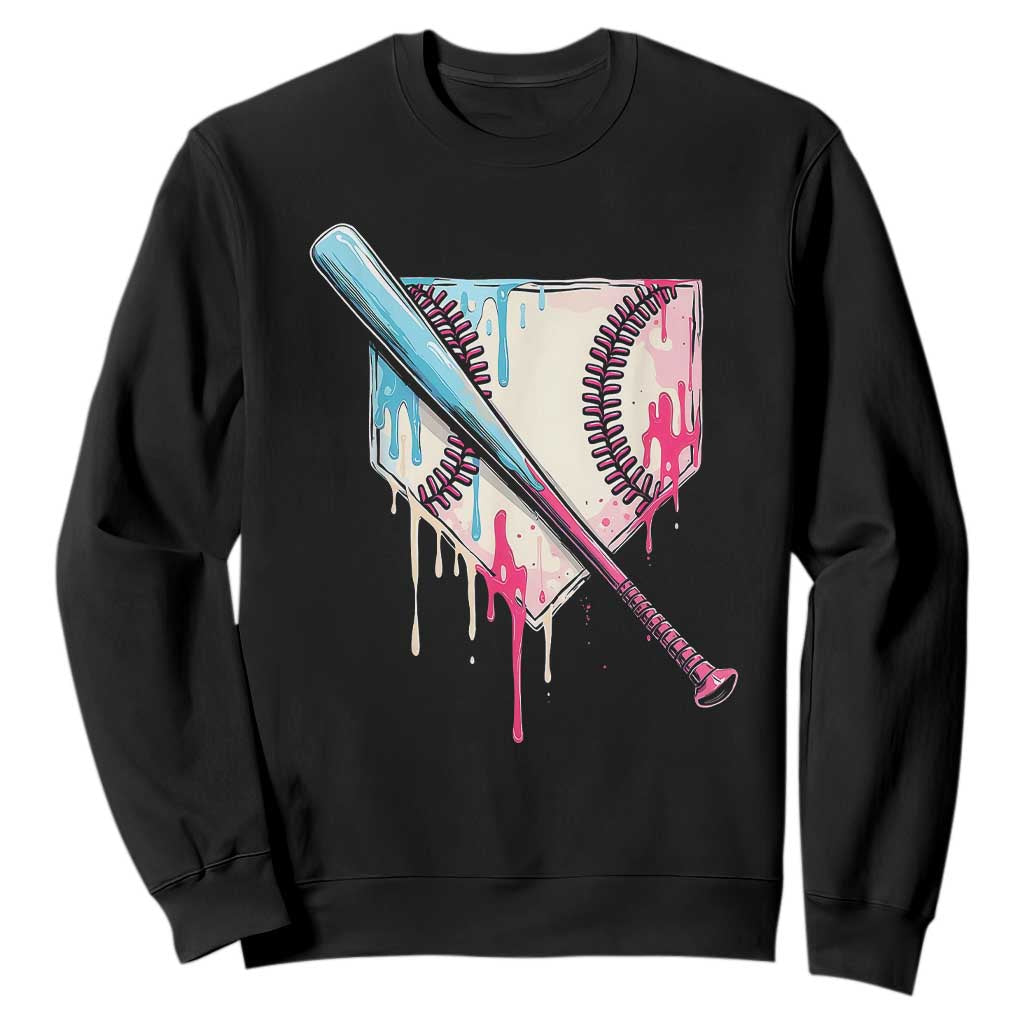 Baseball Home Plate Drip With Sprinkles Sweatshirt TS02 Black Print Your Wear