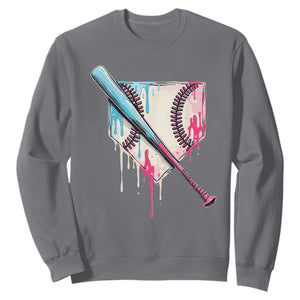 Baseball Home Plate Drip With Sprinkles Sweatshirt TS02 Charcoal Print Your Wear