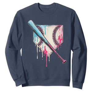 Baseball Home Plate Drip With Sprinkles Sweatshirt TS02 Navy Print Your Wear
