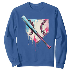 Baseball Home Plate Drip With Sprinkles Sweatshirt TS02 Royal Blue Print Your Wear