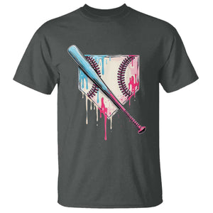 Baseball Home Plate Drip With Sprinkles T Shirt TS02 Dark Heather Print Your Wear