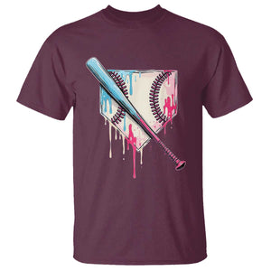 Baseball Home Plate Drip With Sprinkles T Shirt TS02 Maroon Print Your Wear