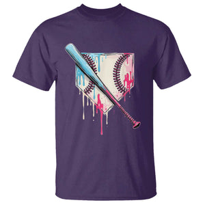 Baseball Home Plate Drip With Sprinkles T Shirt TS02 Purple Print Your Wear