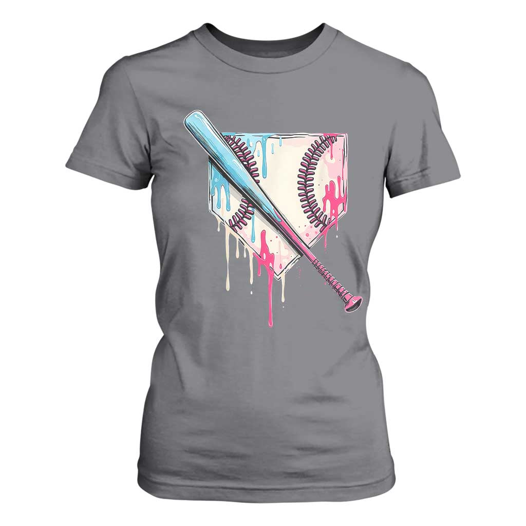 Baseball Home Plate Drip With Sprinkles T Shirt For Women TS02 Charcoal Print Your Wear