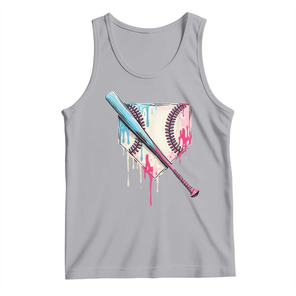 Baseball Home Plate Drip With Sprinkles Tank Top TS02 Athletic Heather Print Your Wear
