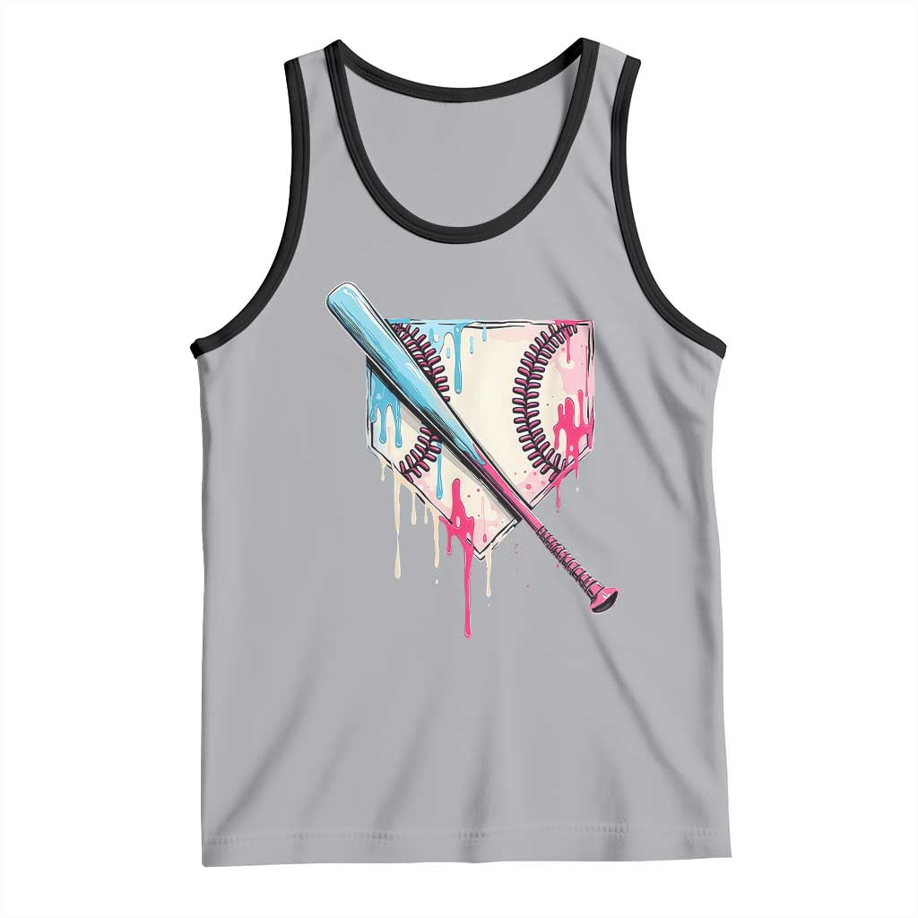 Baseball Home Plate Drip With Sprinkles Tank Top TS02 Athletic Heather Black Print Your Wear