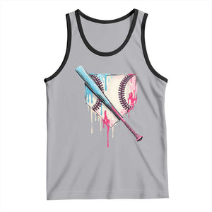 Baseball Home Plate Drip With Sprinkles Tank Top TS02 Athletic Heather Black Print Your Wear