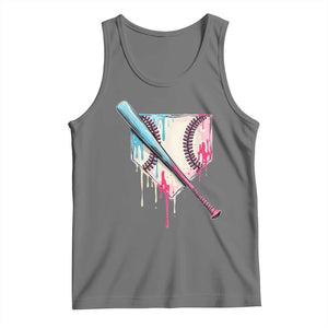 Baseball Home Plate Drip With Sprinkles Tank Top TS02 Black Heather Print Your Wear