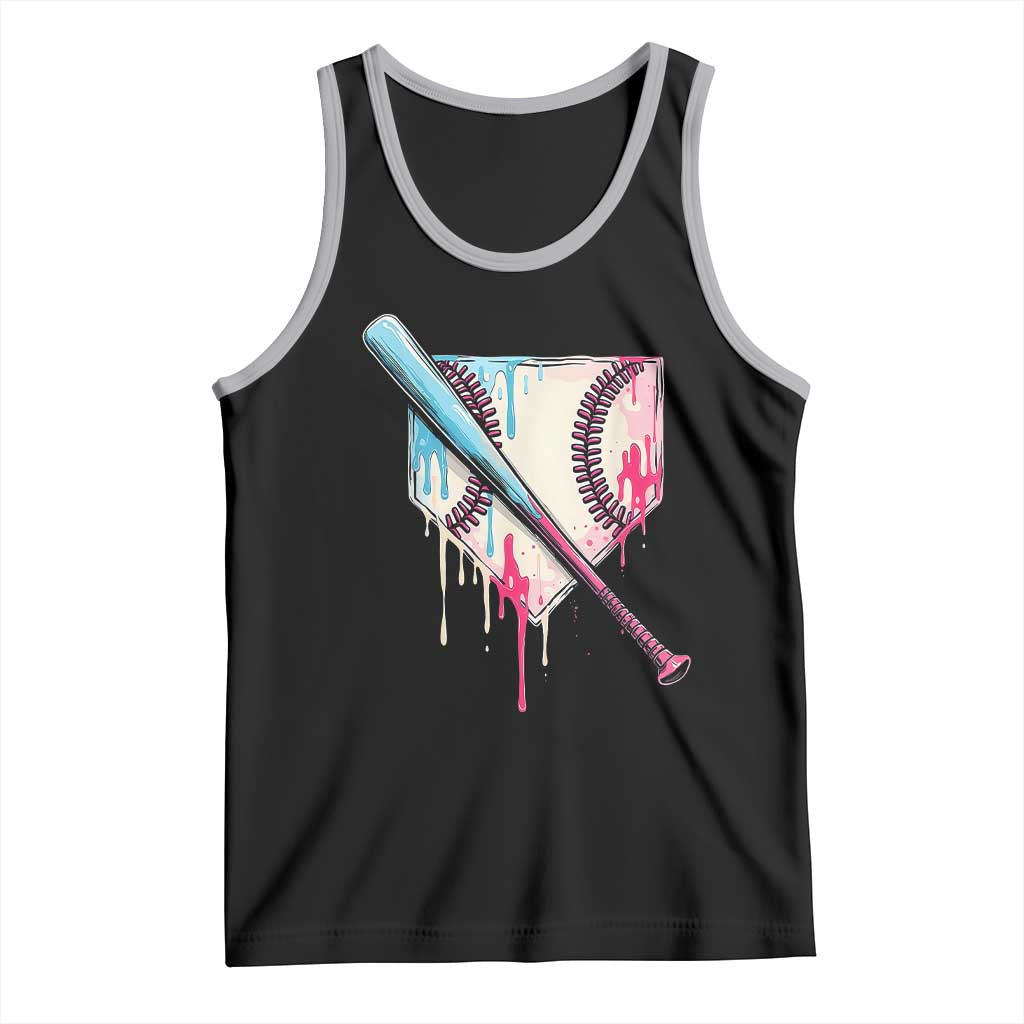 Baseball Home Plate Drip With Sprinkles Tank Top TS02 Black Athletic Heather Print Your Wear