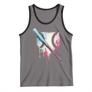 Baseball Home Plate Drip With Sprinkles Tank Top TS02 Deep Heather Black Print Your Wear