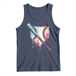Baseball Home Plate Drip With Sprinkles Tank Top TS02 Navy Print Your Wear