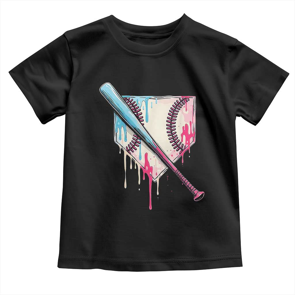 Baseball Home Plate Drip With Sprinkles Toddler T Shirt TS02 Black Print Your Wear